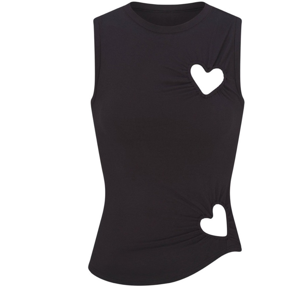 SKIMS RARE Soot Heart Cutout Tank Top